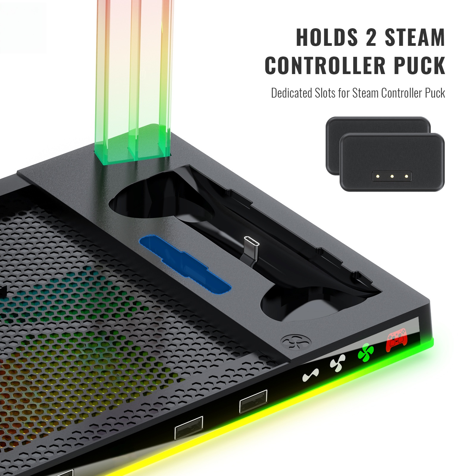 Headset Stand Rgb - Steam Kontrol Cihazı Standı, RGB Işık