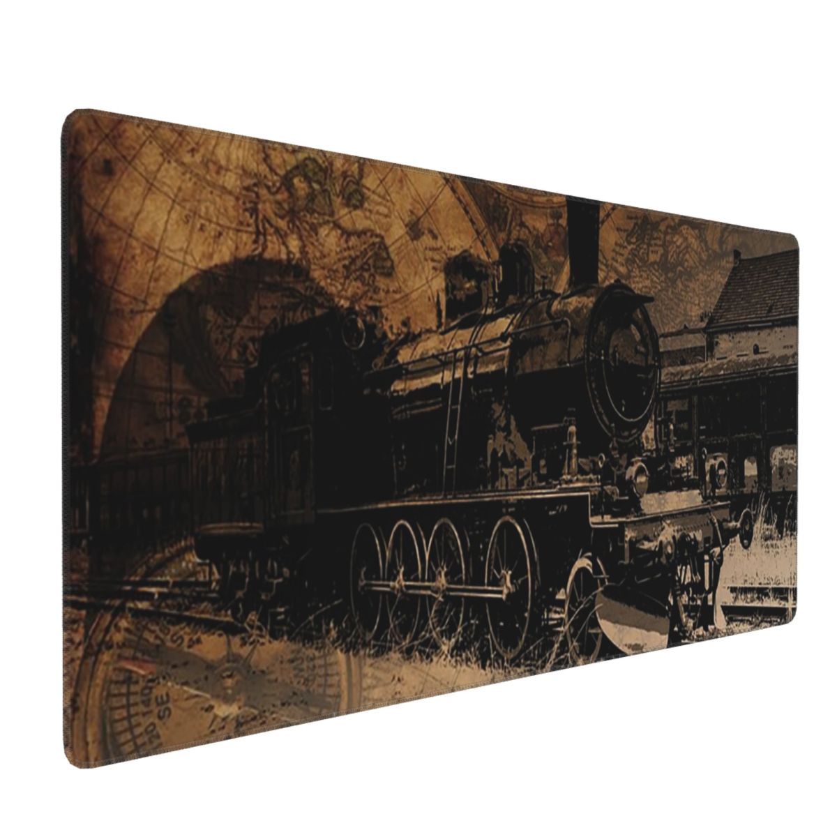 Vintage Gaming Accessories - Büyük Mouse Pad Vintage Buharlı Tren