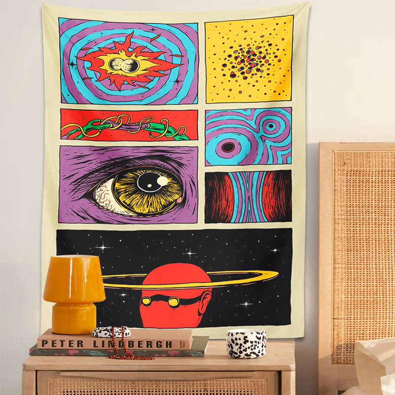 Vintage Gaming Accessories - VIKAMA Psychedelic Kolaj Sanat Goblen Retro