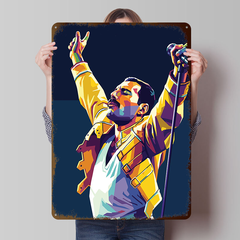 Vintage Gaming Accessories - Freddie Mercury Pop Art Portre Teneke