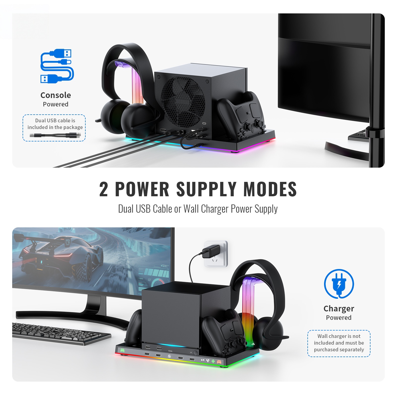 Headset Stand Rgb - Steam Kontrol Cihazı standı, şarj standı