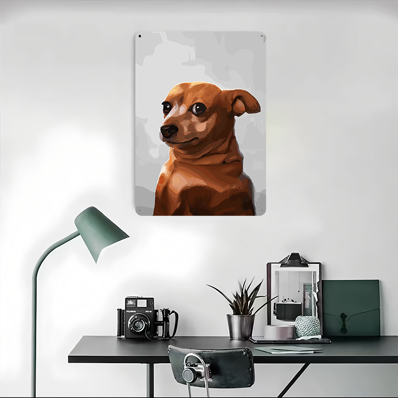Kahverengi Köpek Portre Poster - Gaming Accessories To 3D Print incelemesi ve fiyatı