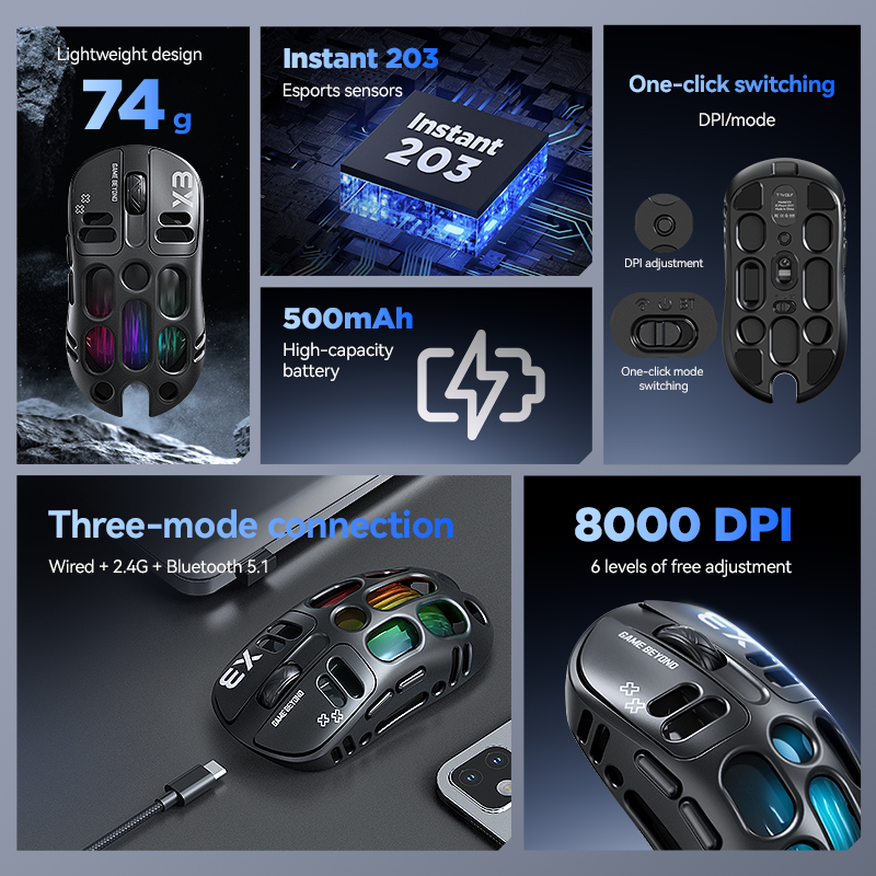 Sıcak Satış T-WOLF X3 Üç Modlu - Gaming Accessories To Sell incelemesi ve fiyatı