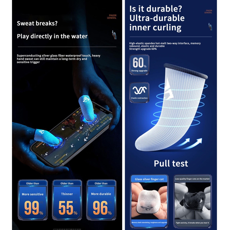 1 çift oyun parmak kollu Sweat - Gaming Accessories For Phone incelemesi ve fiyatı