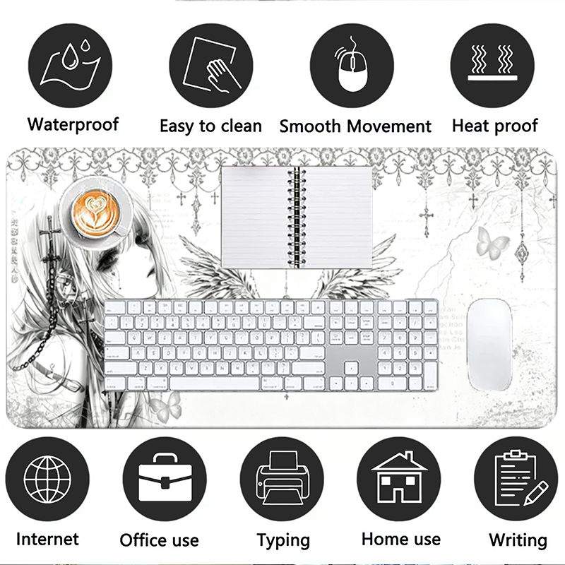 Deri Mousepad Siyah Beyaz Anim - Gaming Accessories For Desk incelemesi ve fiyatı
